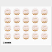 Roze Gouden Kant Quinceanera Sticker (Vel)