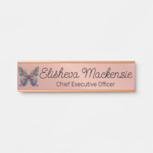 Roze Gouden Kantoor Deur Bord Bordjes Naambord