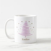 roze gouden kerstboom koffiemok (Links)