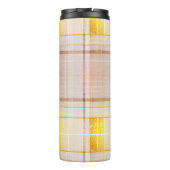 Roze Gouden Kerstmispatroon#7 ID1009 Thermosbeker (Achterkant)