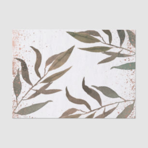 Roze Gouden Koper Botanische Glam Moderne Trouwdag Tissuepapier