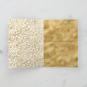 Roze Gouden Leopard Glitz Confetti Kaart (Binnen)