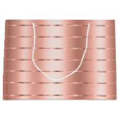 Roze Gouden Lint Boog Bruidsfeest Groot Cadeauzakje (Voorkant)