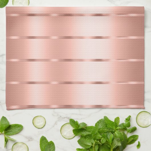 Roze Gouden Lint Boog Bruidsfeest Theedoek (Gevouwen)