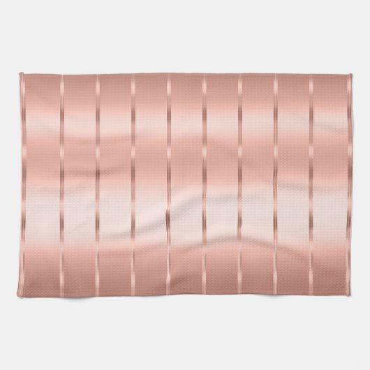 Roze Gouden Lint Boog Bruidsfeest Theedoek (Horizontaal)