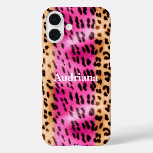 Roze Gouden Luipaardprint Case-Mate iPhone Case (Achterkant)