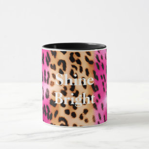 Roze Gouden Luipaardprint Mok
