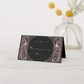 Roze Gouden Marmer Art Deco Pauw Save The Date (Voorkant)