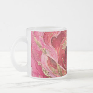 Roze & Gouden Marmer Elegantie Mok