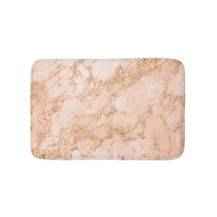Roze Gouden Marmer Glitter Badmat