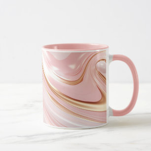 Roze & Gouden Marmer Mok