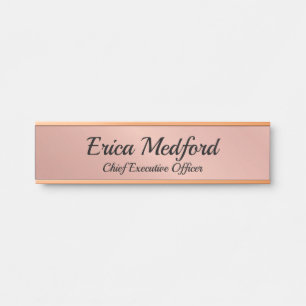 Roze Gouden Meisjesachtig Blush Roze Deur Bord Deurbordje
