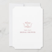 Roze Gouden Miss To Mrs Bruidsfeest Bruidsmeisjesf Kaart (Achterkant)