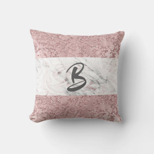 Roze Gouden Moderne Glam Marmer & Glitter Decorati Kussen