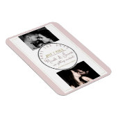 Roze & Gouden Moderne Minimalistische Save the Dat Magneet (Rechterzijde)