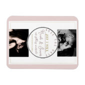 Roze & Gouden Moderne Minimalistische Save the Dat Magneet (Horizontaal)