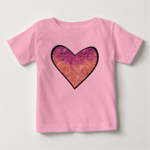 Roze & Gouden Nep Glitter Hart