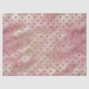 Roze Gouden Ombre Glitter Harten Tissuepapier