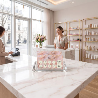 Roze Gouden Opal Loyalty Card