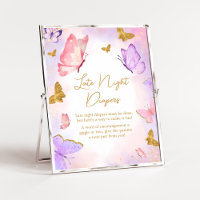 Roze Gouden Paarse Vlinder Late Night Luiers