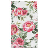 Roze Gouden Pioenbruiloft Klein Cadeauzakje (Achterkant)