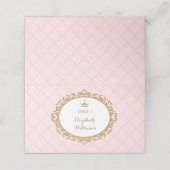 Roze Gouden Prinses Plaats Kaarten Tafelnummer (Buitenkant ongevouwen)