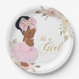 Roze Gouden Prinses Tutu Baby Shower Papieren Bord