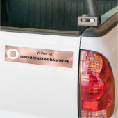 Roze Gouden Promotionele Instagram Bumpersticker (Op Truck)