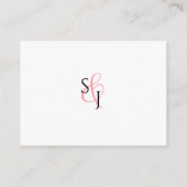 Roze Gouden QR Code Huwelijk Informatiekaartje (Achterkant)