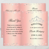 Roze Gouden Quinceanera (Voorkant / Achterkant)