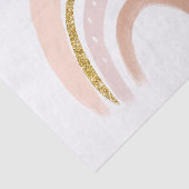 Roze & Gouden Regenboog Elegante Boho Tissuepapier (Detail)
