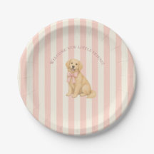 Roze Gouden Retriever Baby Shower