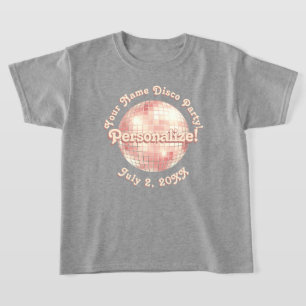 Roze Gouden Retro Disco Bal PERSOONLIJKE T-Shirt