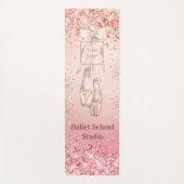 Roze gouden roze glinsterend ballet dansschool log yogamat (Voorkant)