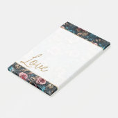  roze gouden Rozen glitter liefde Post-it® Notes (Schuin)