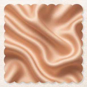 Roze Gouden Satijn Zijde Abstract Luxe Patroon Kartonnen Onderzetters