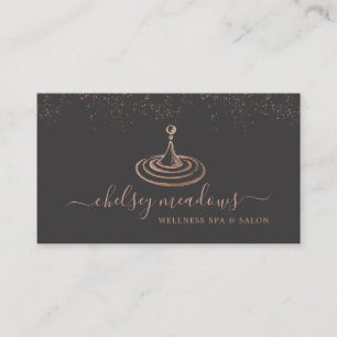 Roze Gouden Spa Logo Visitekaartje