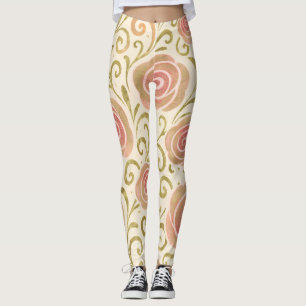 Roze & Gouden Sprookjesboek Prinsessenrozen Leggings