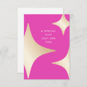 Roze gouden sterren Cadeaubon (Voorkant / Achterkant)