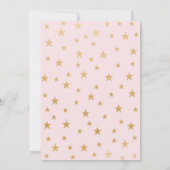 Roze Gouden Sterren Twinkle Baby Sprinkle 3745 Kaart (Achterkant)