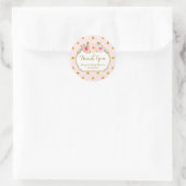Roze Gouden Stippen Bloemen Baby shower Favor Tags (Tas)