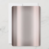Roze Gouden Stippen Champagneglas Bruidsdouche Kaart (Achterkant)