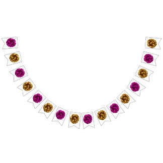Roze & Gouden Striking Feestbanner Vlaggetjes