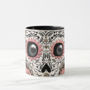 Roze & Gouden Suiker Skull Speels Cute Mok