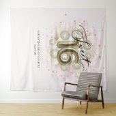 Roze Gouden Sweet 16 Achtergrond Wandkleed (In Situ (horizontaal))