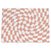 Roze Gouden Trouwcollectie Geruit    Groot Cadeauzakje (Voorkant)