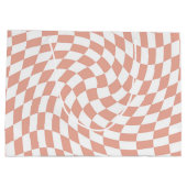 Roze Gouden Trouwcollectie Geruit    Groot Cadeauzakje (Achterkant)