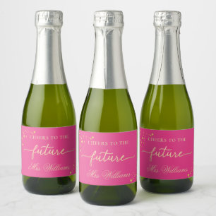 Roze Gouden Trouwfeest Bruisende Wijn Favoriet L Sparkling Wijnetiket