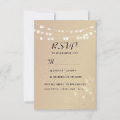 Roze Gouden Typografie Bruiloft RSVP Kaartje (Voorkant)