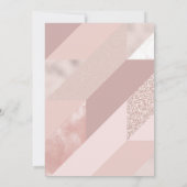 Roze Gouden Uitnodiging, Baby, Bruiloft, Diner Kaart (Achterkant)